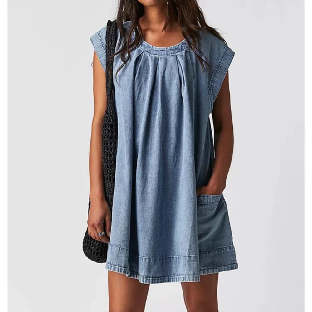 NWT free people denim mini dress
